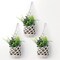3PK Wall Planters for Indoor Plants - 4 inch Pot (Beige X 3pc)
